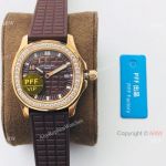 PFF Replica Patek Philippe Aquanaut Luce Lady Quartz Watch Chocolate Dial